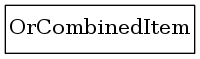 digraph foo {
     node [shape=none, margin=0];

         OrCombinedItem [label=<
         <TABLE BORDER="0" CELLBORDER="1" CELLSPACING="0">
             <TR>
                 <TD HEIGHT="36.0"><FONT POINT-SIZE="16.0">OrCombinedItem</FONT></TD>
             </TR>
         </TABLE>>];
     edge [dir=back, arrowtail=dot]

}