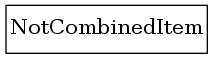 digraph foo {
     node [shape=none, margin=0];

         NotCombinedItem [label=<
         <TABLE BORDER="0" CELLBORDER="1" CELLSPACING="0">
             <TR>
                 <TD HEIGHT="36.0"><FONT POINT-SIZE="16.0">NotCombinedItem</FONT></TD>
             </TR>
         </TABLE>>];
     edge [dir=back, arrowtail=dot]

}